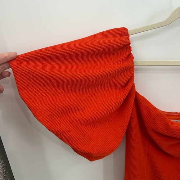 Free People Beach Bubbly ribbed puff sleeve mini dress - Picture 5 of 10